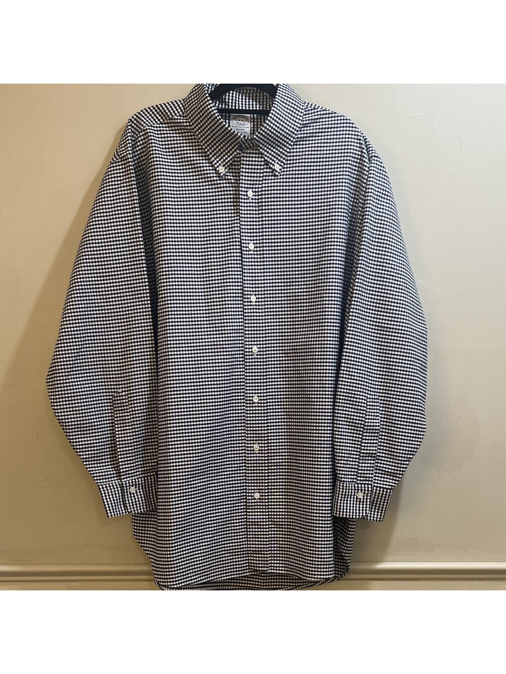 VNT Brooks Brothers Makers Regent Men’s 2XL Blue/White Check Button-Down Shirt